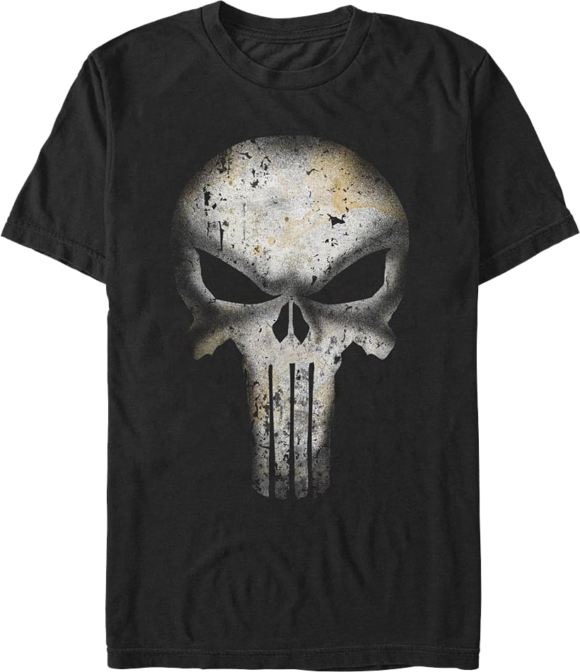 Punisher Rusted Skull Logo Marvel Comics T-Shirt