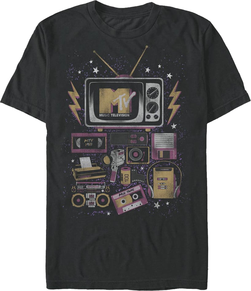 80s Electronics Collage MTV Shirt