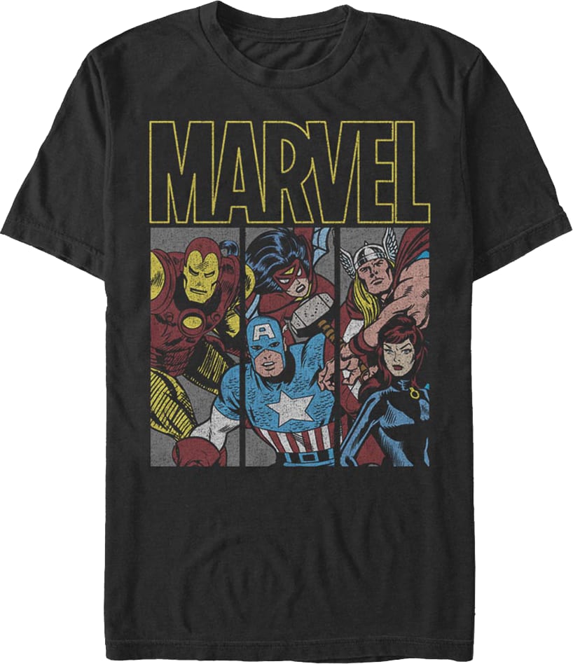 Avengers Panels Marvel Comics T-Shirt