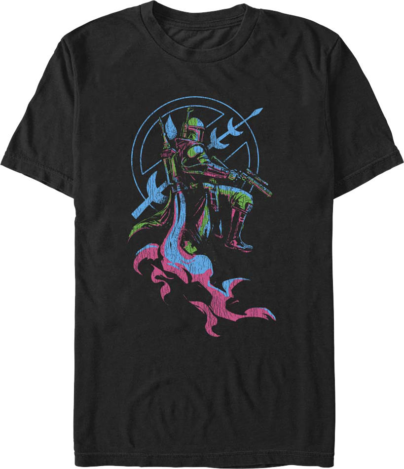 Boba Fett Flames Star Wars T-Shirt