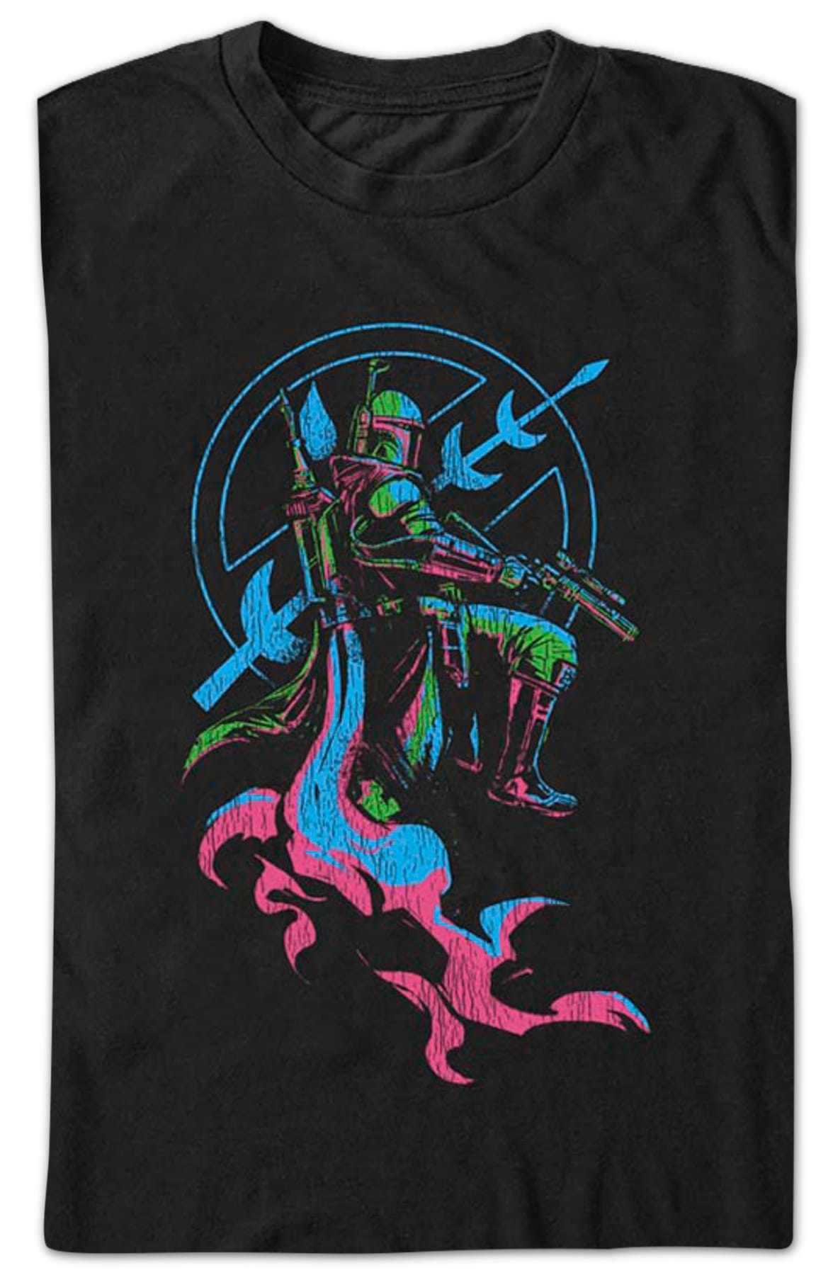 Boba Fett Flames Star Wars T-Shirt Boba Fett Flames Star Wars T-Shirt