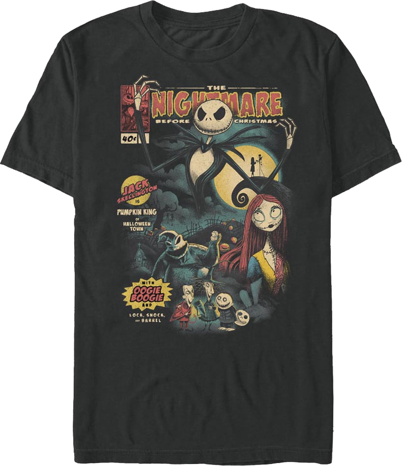 Comic Book Cover Nightmare Before Christmas T-Shirt