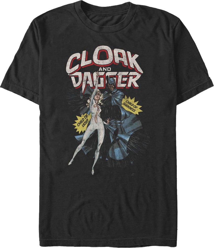 Cloak And Dagger Action Poses Marvel Comics T-Shirt