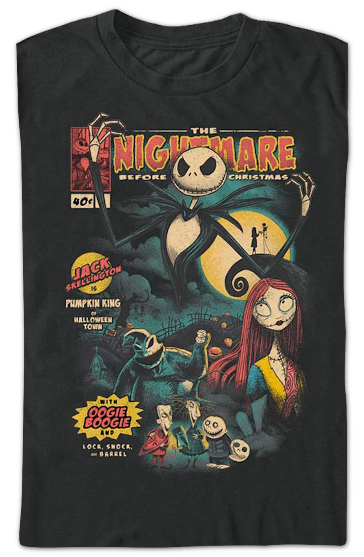Comic Book Cover Nightmare Before Christmas T-Shirt
