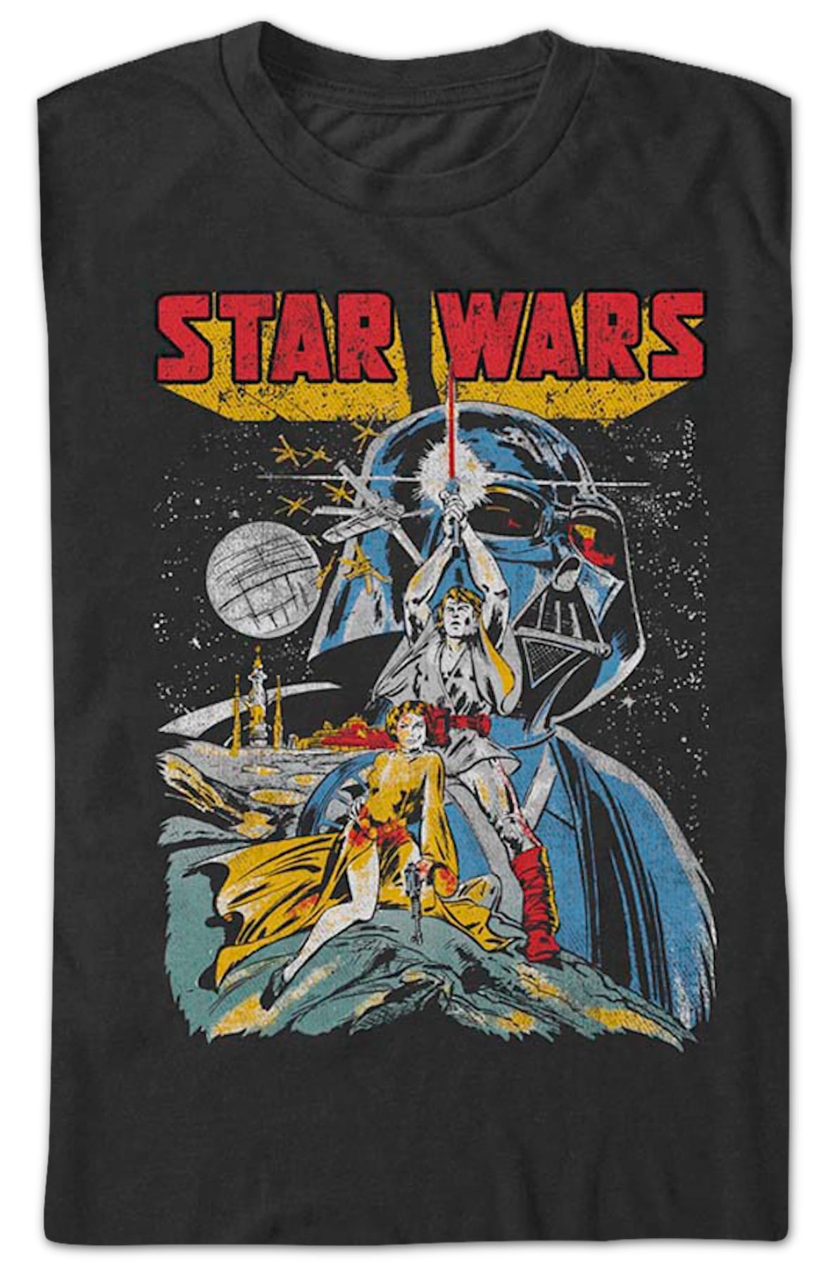 Distressed Episode IV Poster Star Wars T-Shirt Distressed Episode IV Poster Star Wars T-Shirt