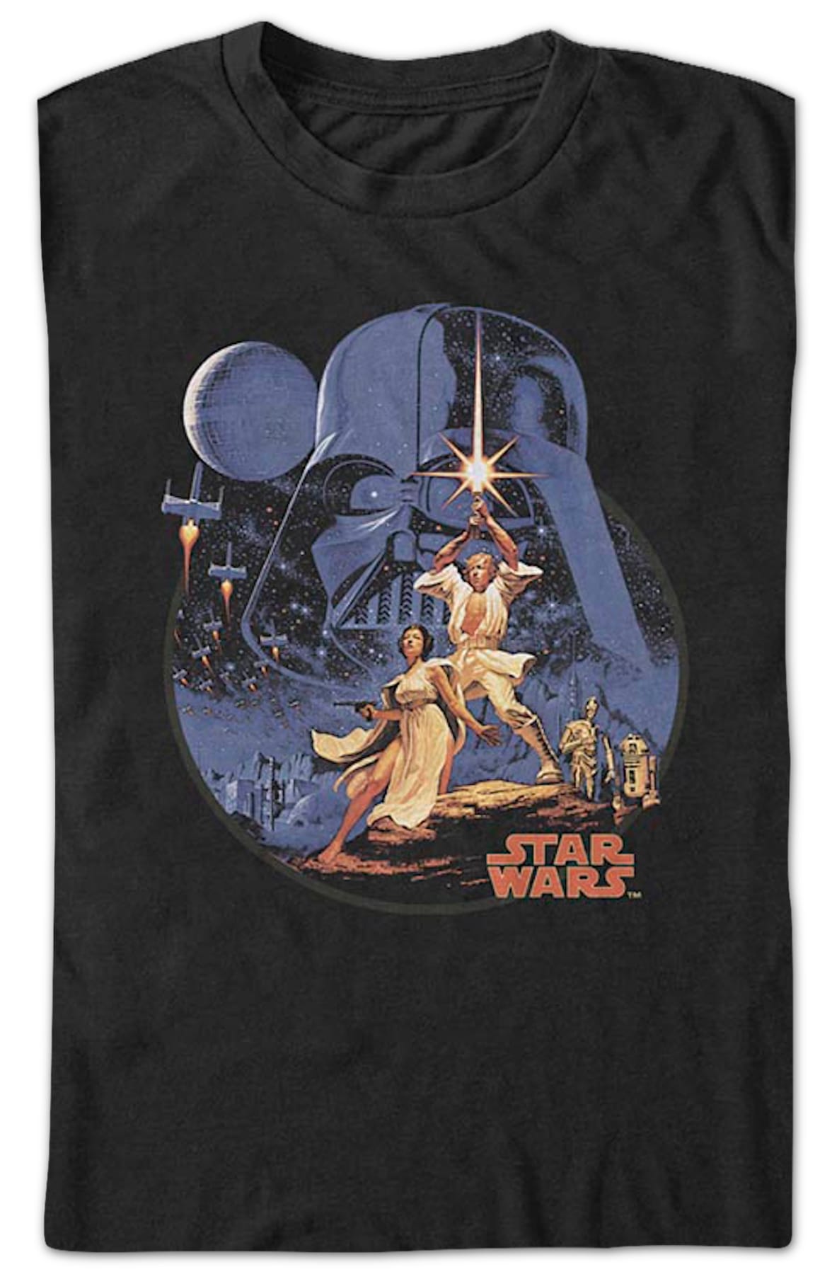 Vintage Episode IV A New Hope Poster Star Wars T-Shirt Vintage Episode IV A New Hope Poster Star Wars T-Shirt