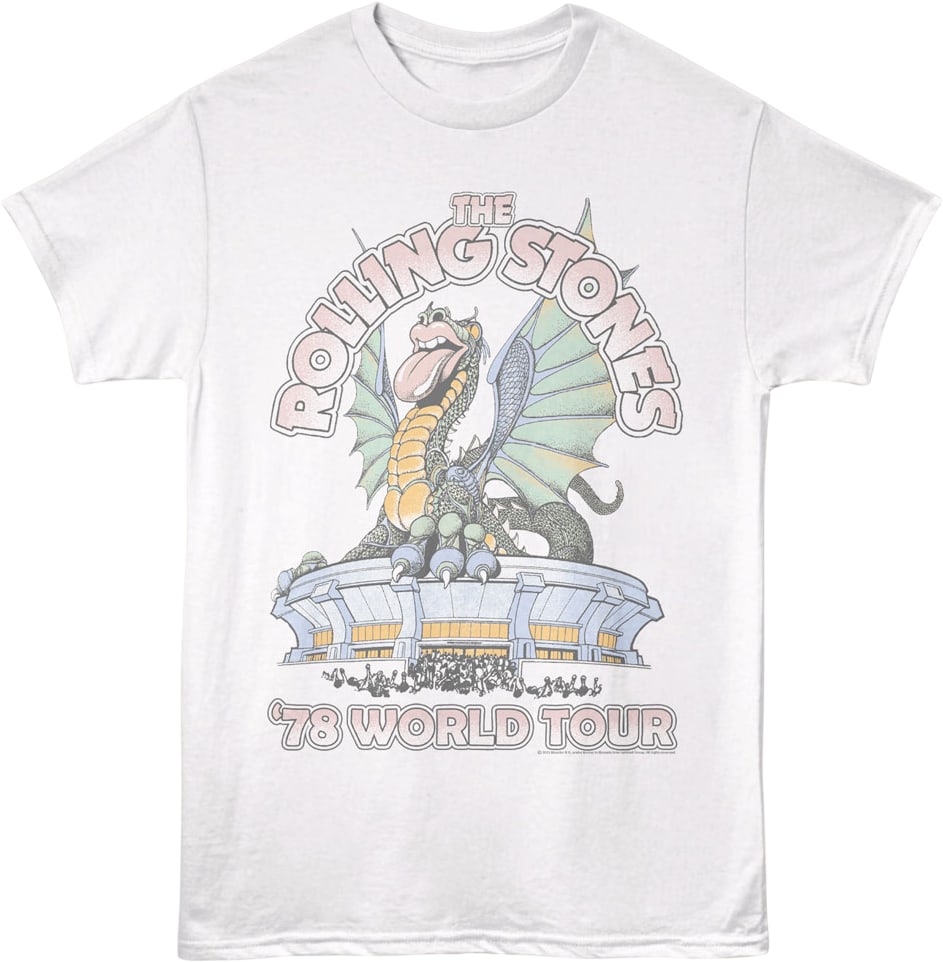 78 World Tour Dragon Poster Rolling Stones T-Shirt
