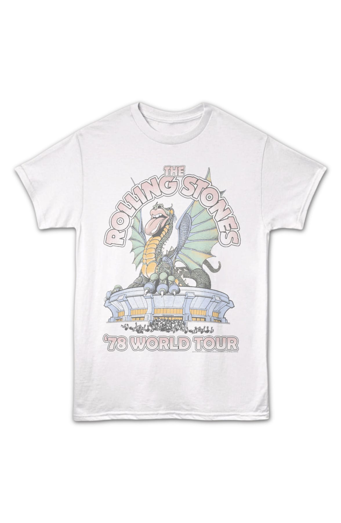 78 World Tour Dragon Poster Rolling Stones T-Shirt
