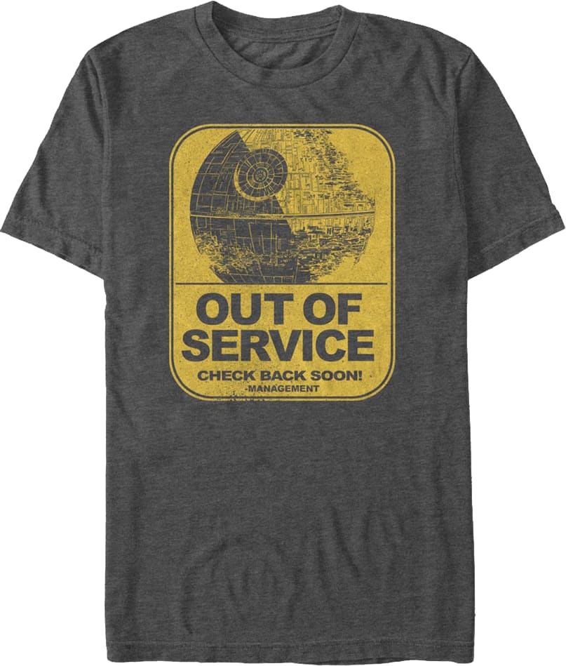 Death Star Out Of Service Star Wars T-Shirt