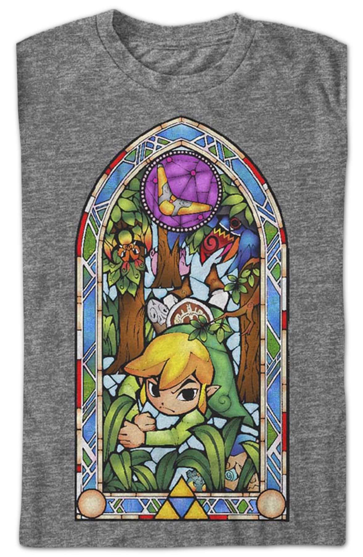 Link Stained Glass Window Legend of Zelda T-Shirt Link Stained Glass Window Legend of Zelda T-Shirt
