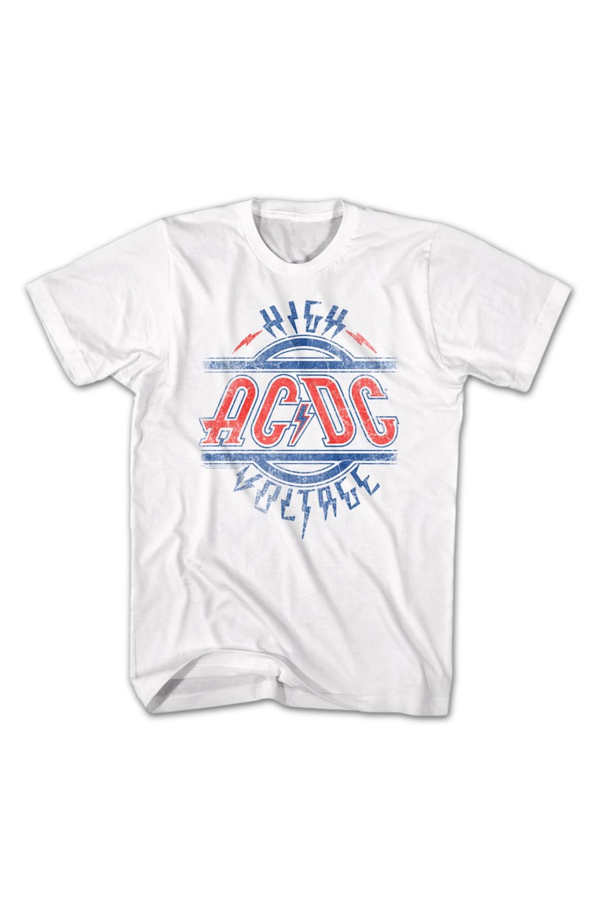 Red White And Blue High Voltage Logo ACDC T-Shirt Red White And Blue High Voltage Logo ACDC T-Shirt