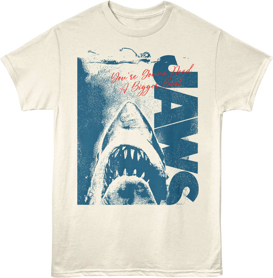 Front & Back Gonna Need A Bigger Boat Jaws T-Shirt
