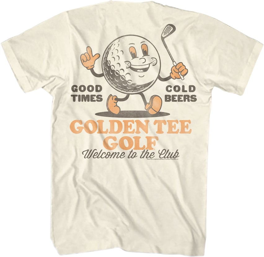 Front & Back Good Times Cold Beers Golden Tee Golf T-Shirt