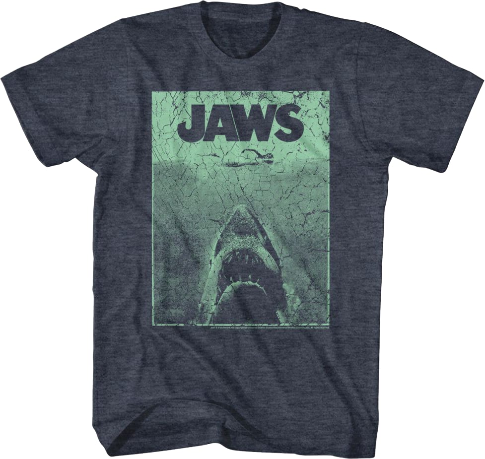 Cracked Poster Jaws T-Shirt