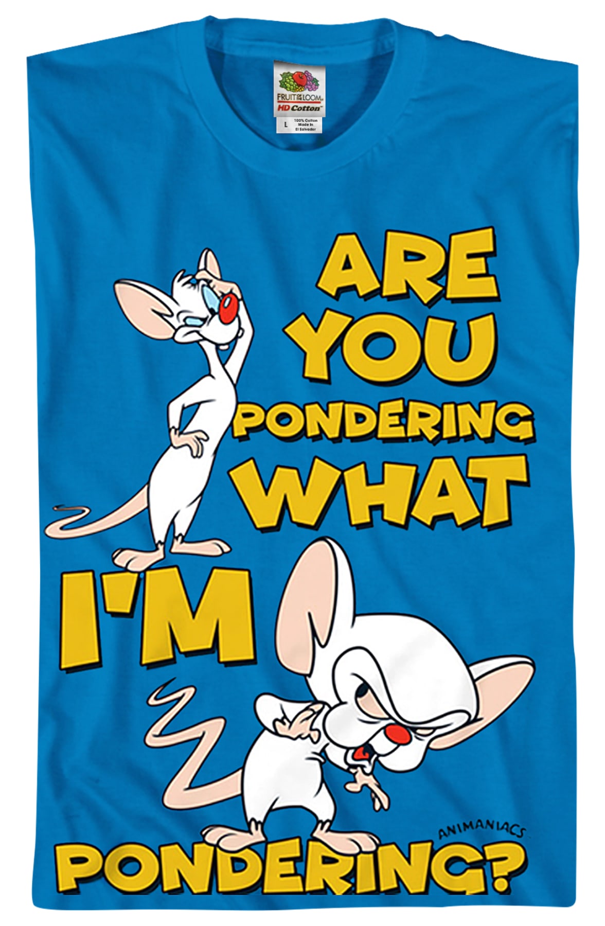 Pinky And The Brain Pondering Animaniacs T-Shirt