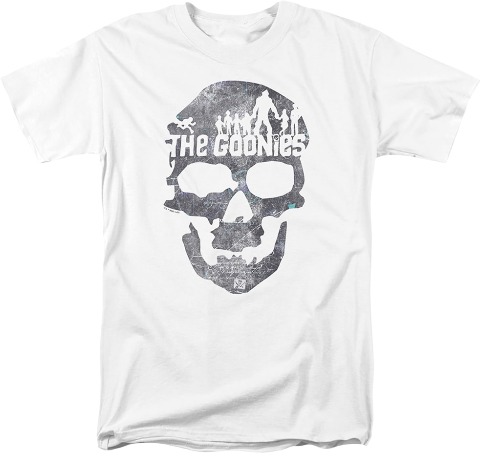 White Skull Silhouettes Goonies T-Shirt