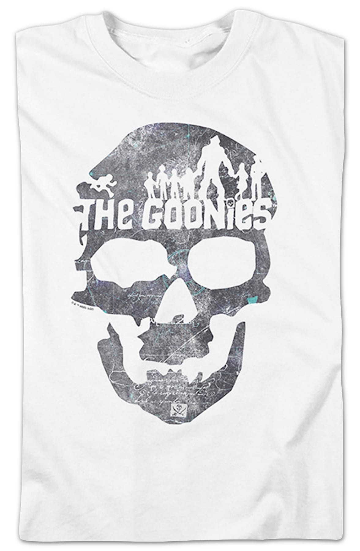White Skull Silhouettes Goonies T-Shirt White Skull Silhouettes Goonies T-Shirt