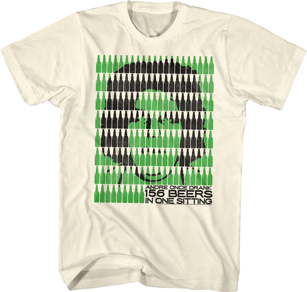 156 Beers In One Sitting Andre The Giant T-Shirt