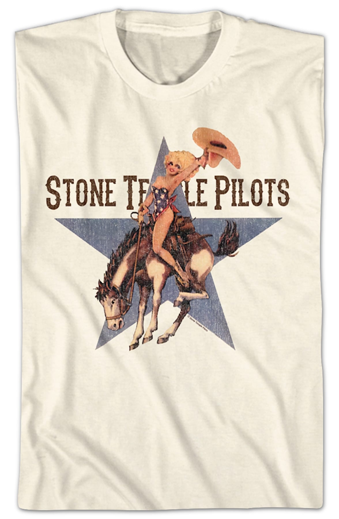 Cowgirl Riding Bronco Stone Temple Pilots T-Shirt Cowgirl Riding Bronco Stone Temple Pilots T-Shirt