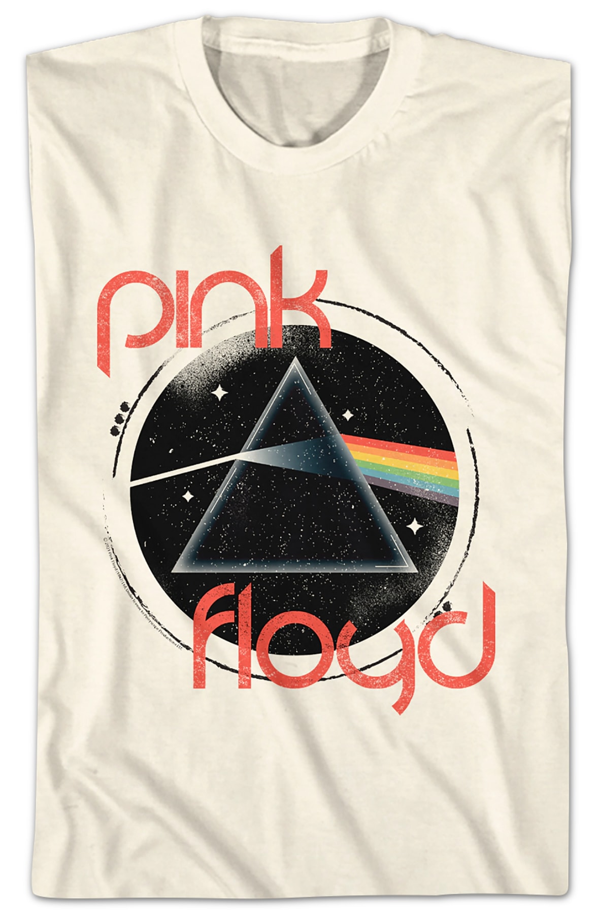 Distressed Circle Dark Side of the Moon Pink Floyd T-Shirt Distressed Circle Dark Side of the Moon Pink Floyd T-Shirt