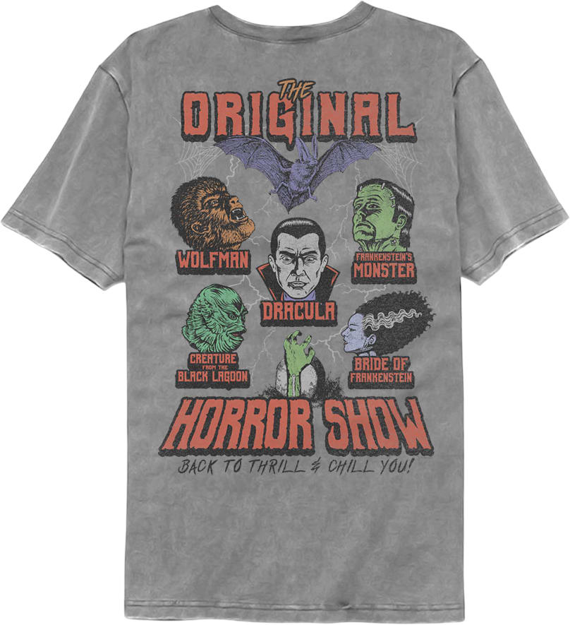 Front & Back Universal Monsters Comfort Colors Brand T-Shirt