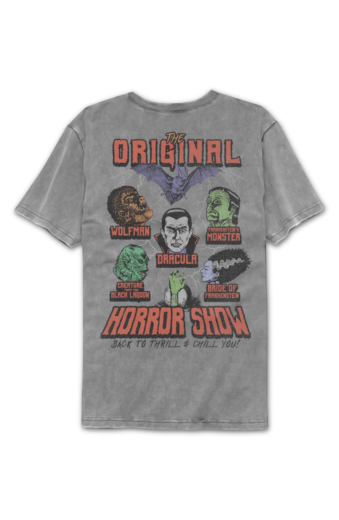 Front & Back Universal Monsters Comfort Colors Brand T-Shirt
