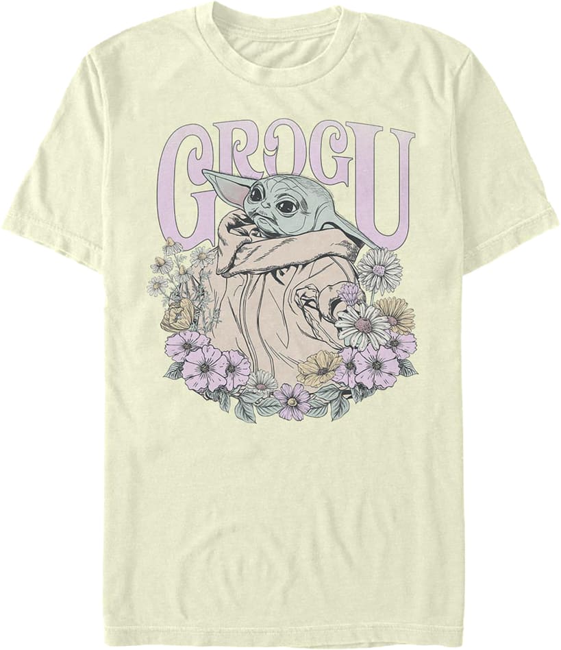 Grogu Flowers Mandalorian Star Wars T-Shirt