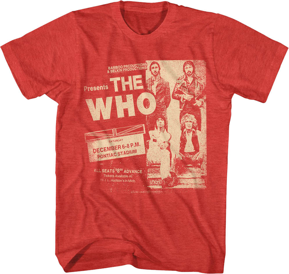 Pontiac Stadium Concert The Who T-Shirt