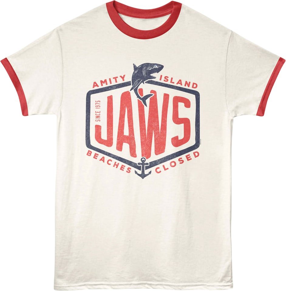 Amity Island Beaches Closed Jaws Ringer Shirt
