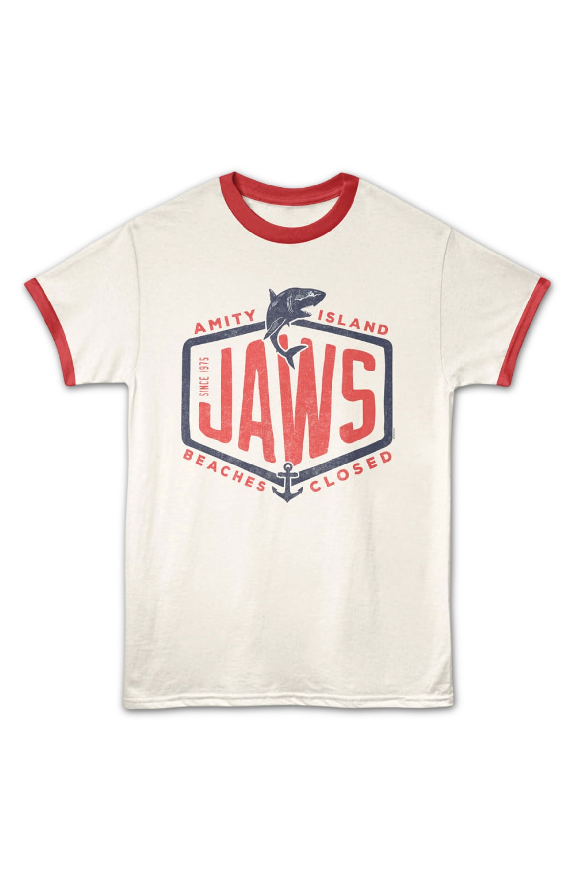 Amity Island Beaches Closed Jaws Ringer Shirt