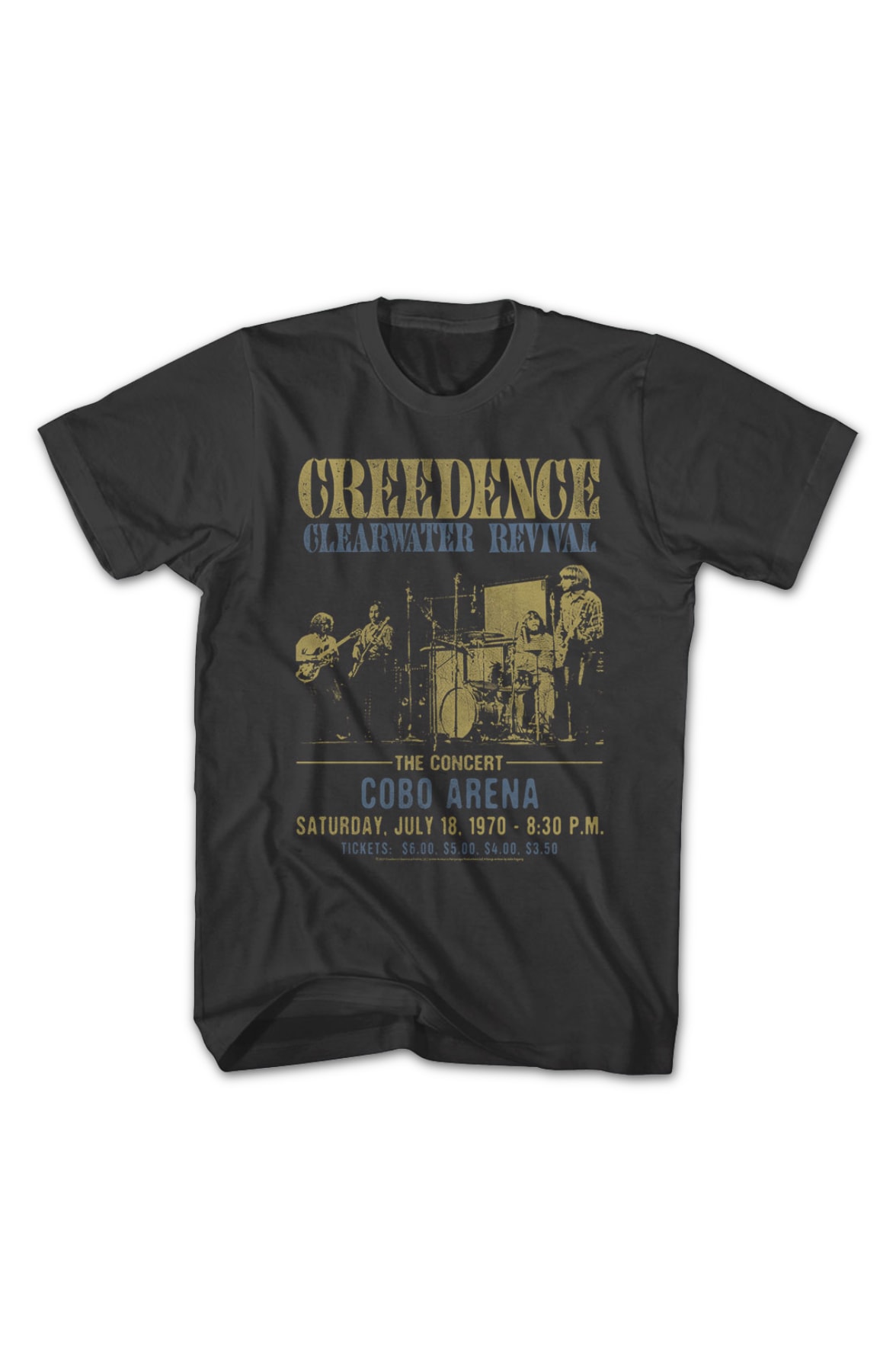 Cobo Arena Concert Creedence Clearwater Revival T-Shirt Cobo Arena Concert Creedence Clearwater Revival T-Shirt