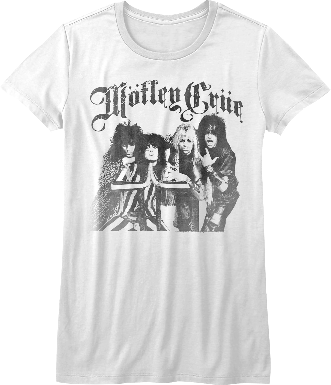 Ladies Black and White Motley Crue Shirt
