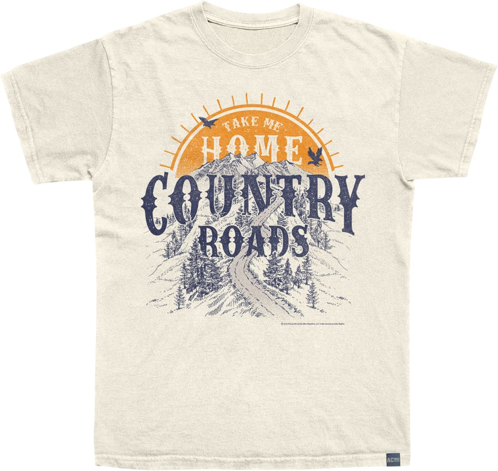 Made In USA Country Roads Sunset John Denver T-Shirt