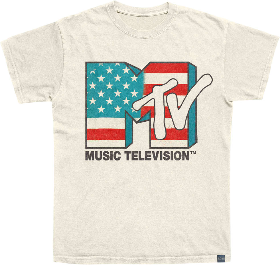 Made In USA MTV American Flag T-Shirt