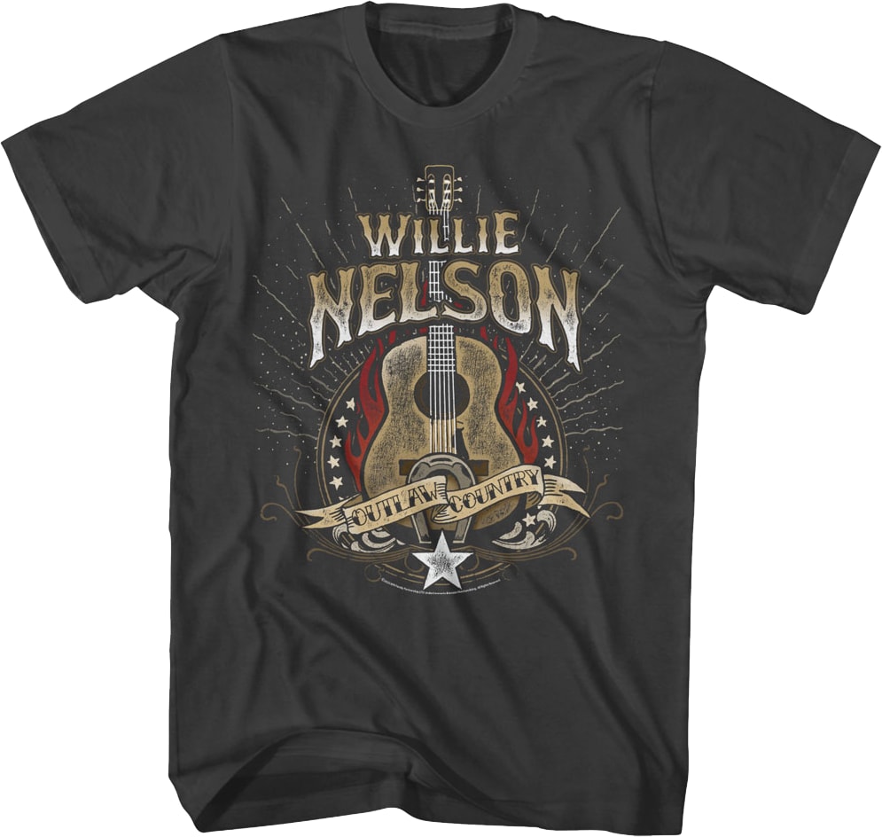Outlaw Country Guitar Willie Nelson T-Shirt