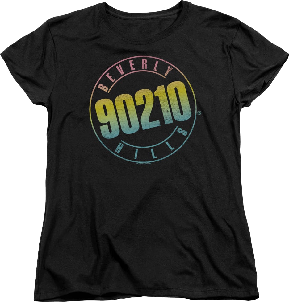 Womens Neon Logo Beverly Hills 90210 Shirt