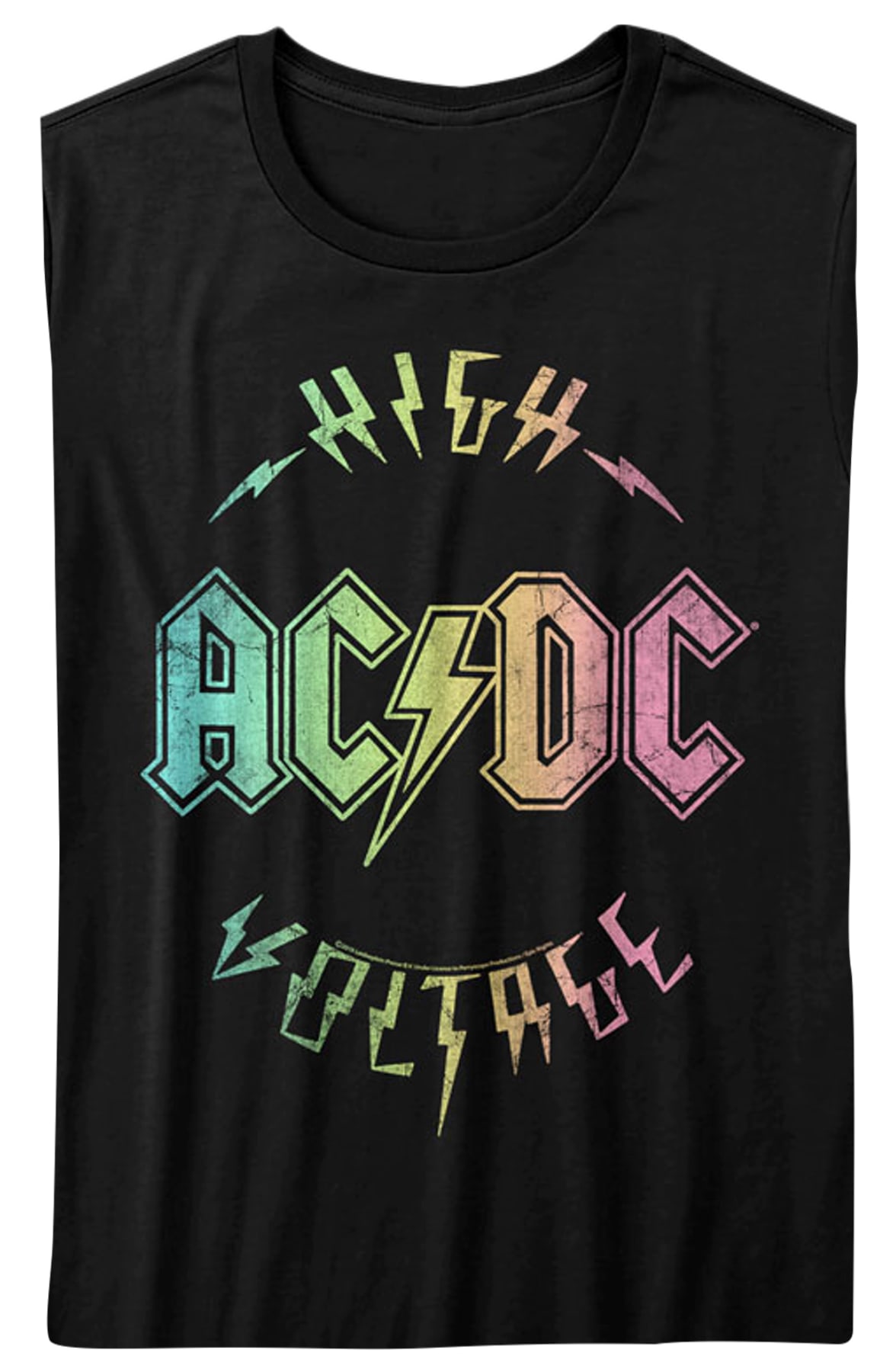 Womens Rainbow High Voltage ACDC Shirt Womens Rainbow High Voltage ACDC Shirt