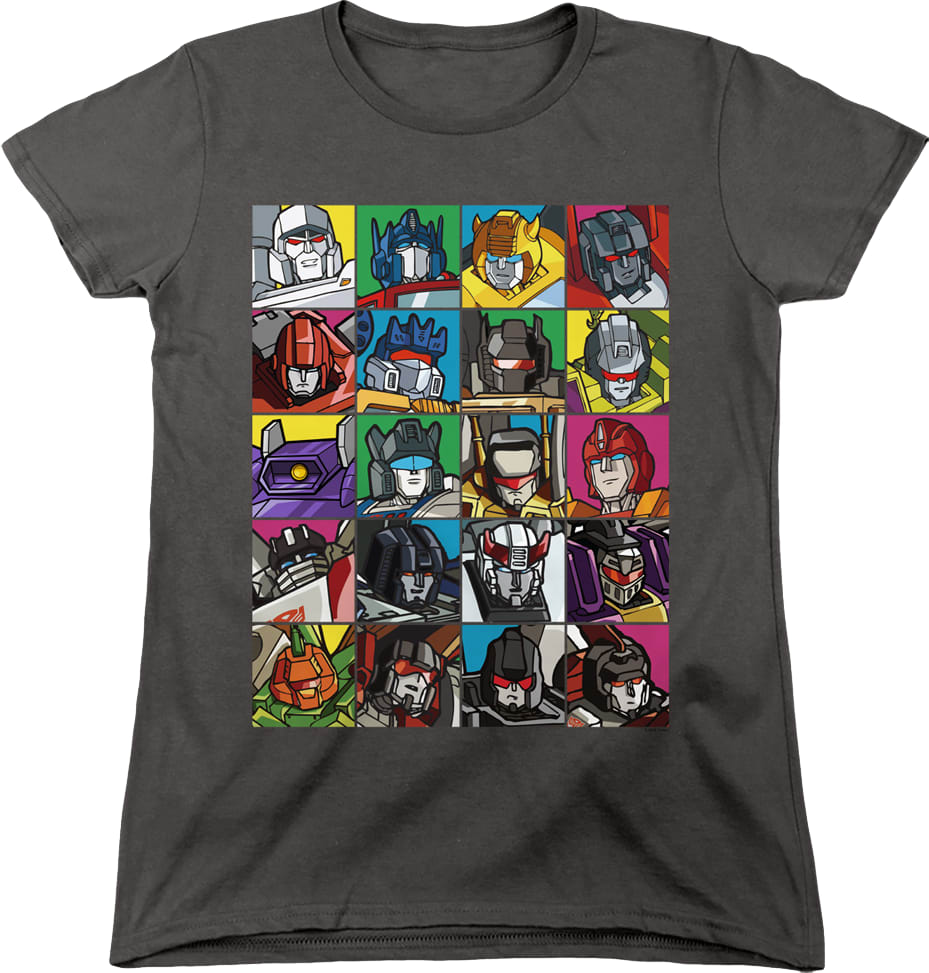 Womens Robot Collage Transformers Shirt