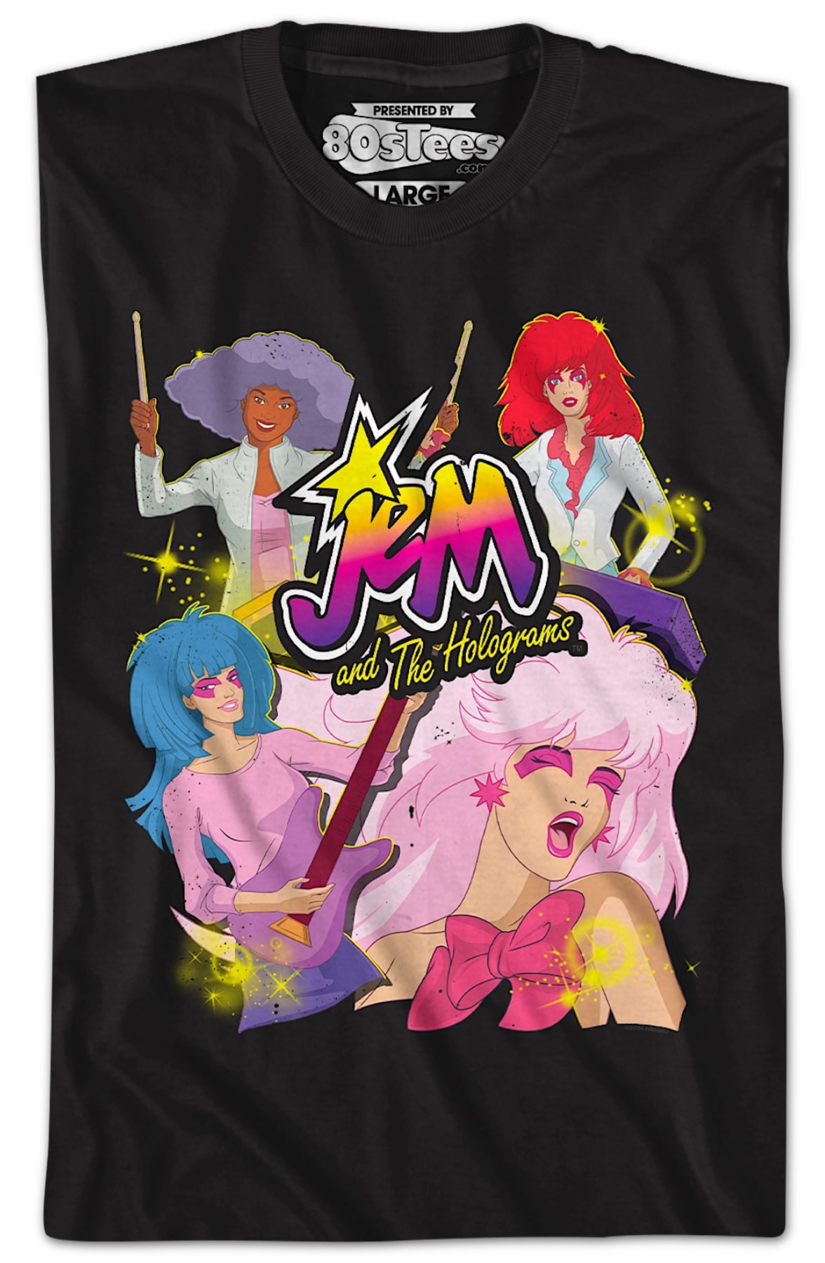 Band Collage Jem And The Holograms T-Shirt Band Collage Jem And The Holograms T-Shirt