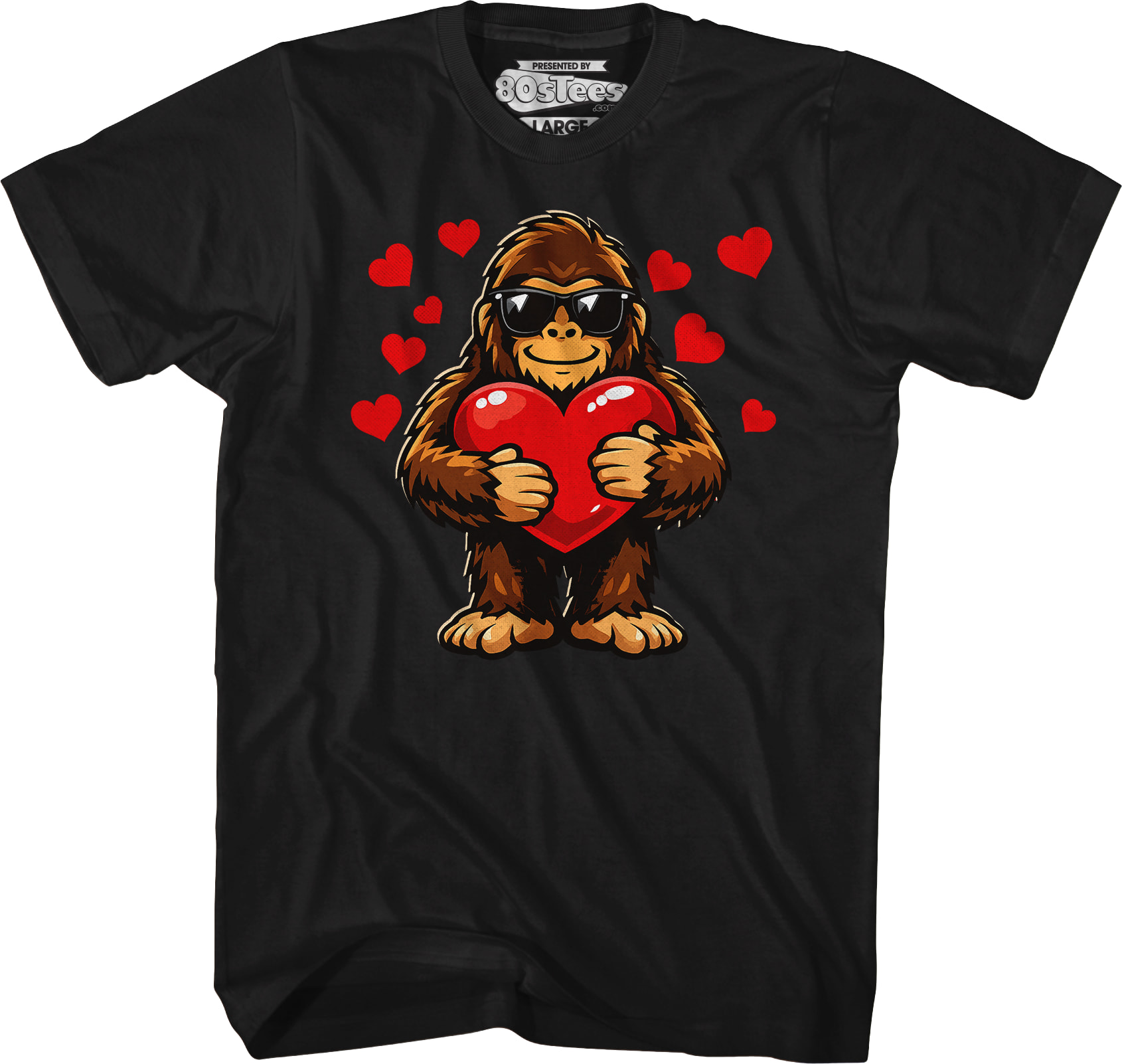 Bigfoot Valentine's Day Heart T-Shirt