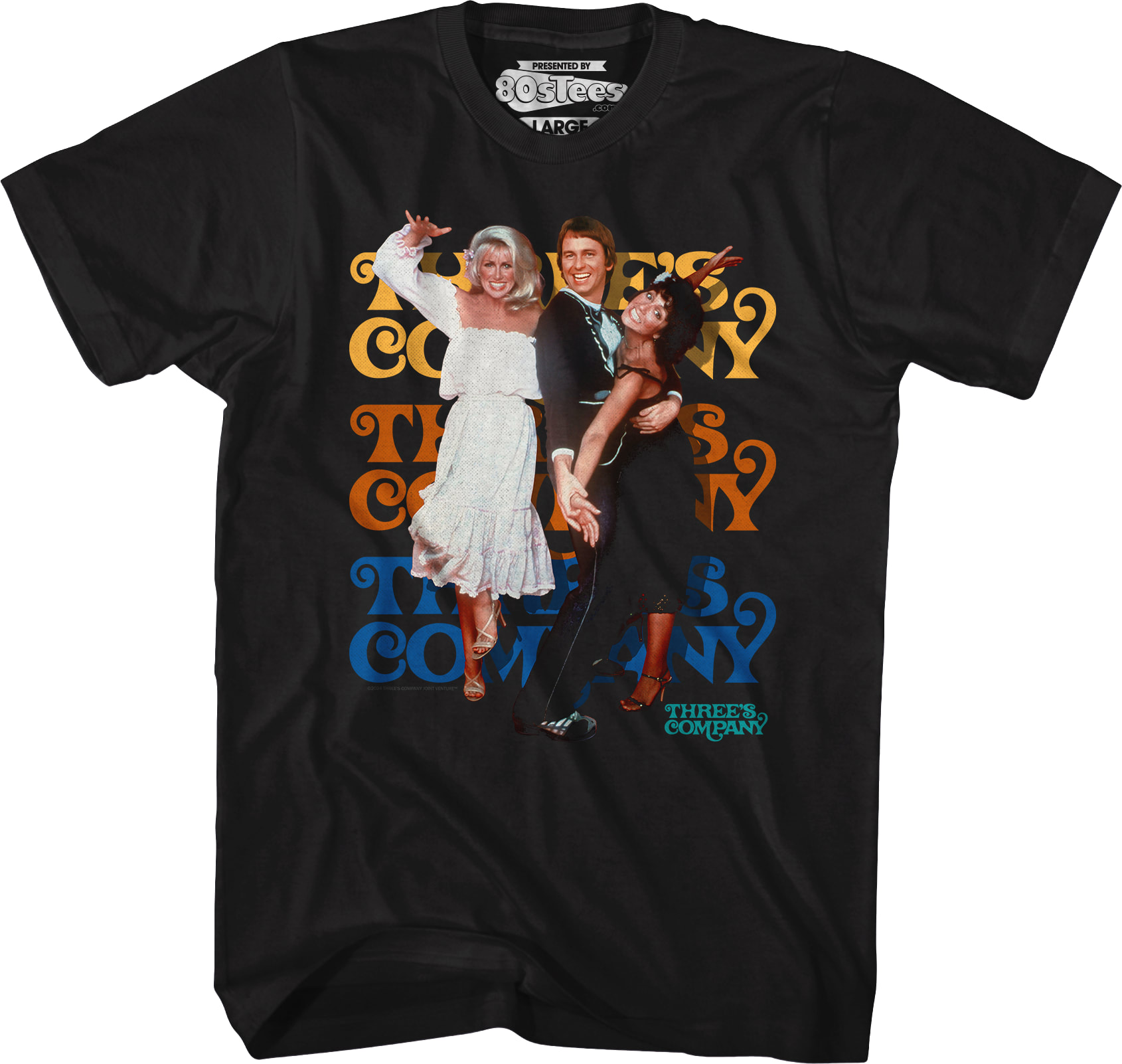 Chrissy Snow, Jack Tripper And Janet Wood Three's Company T-Shirt Chrissy Snow, Jack Tripper And Janet Wood Three's Company T-Shirt