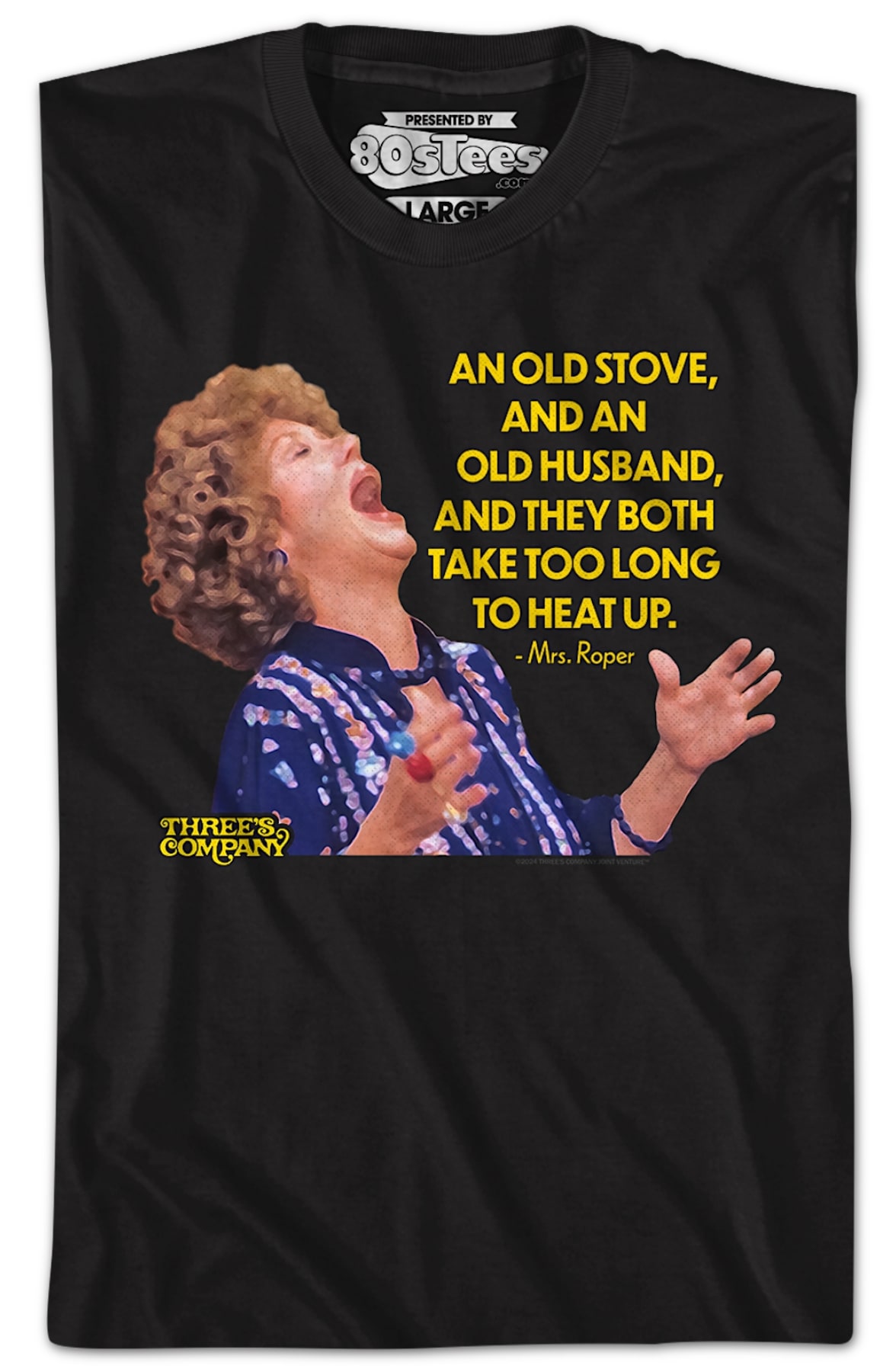 Old Stove Old Husband Three's Company T-Shirt Old Stove Old Husband Three's Company T-Shirt