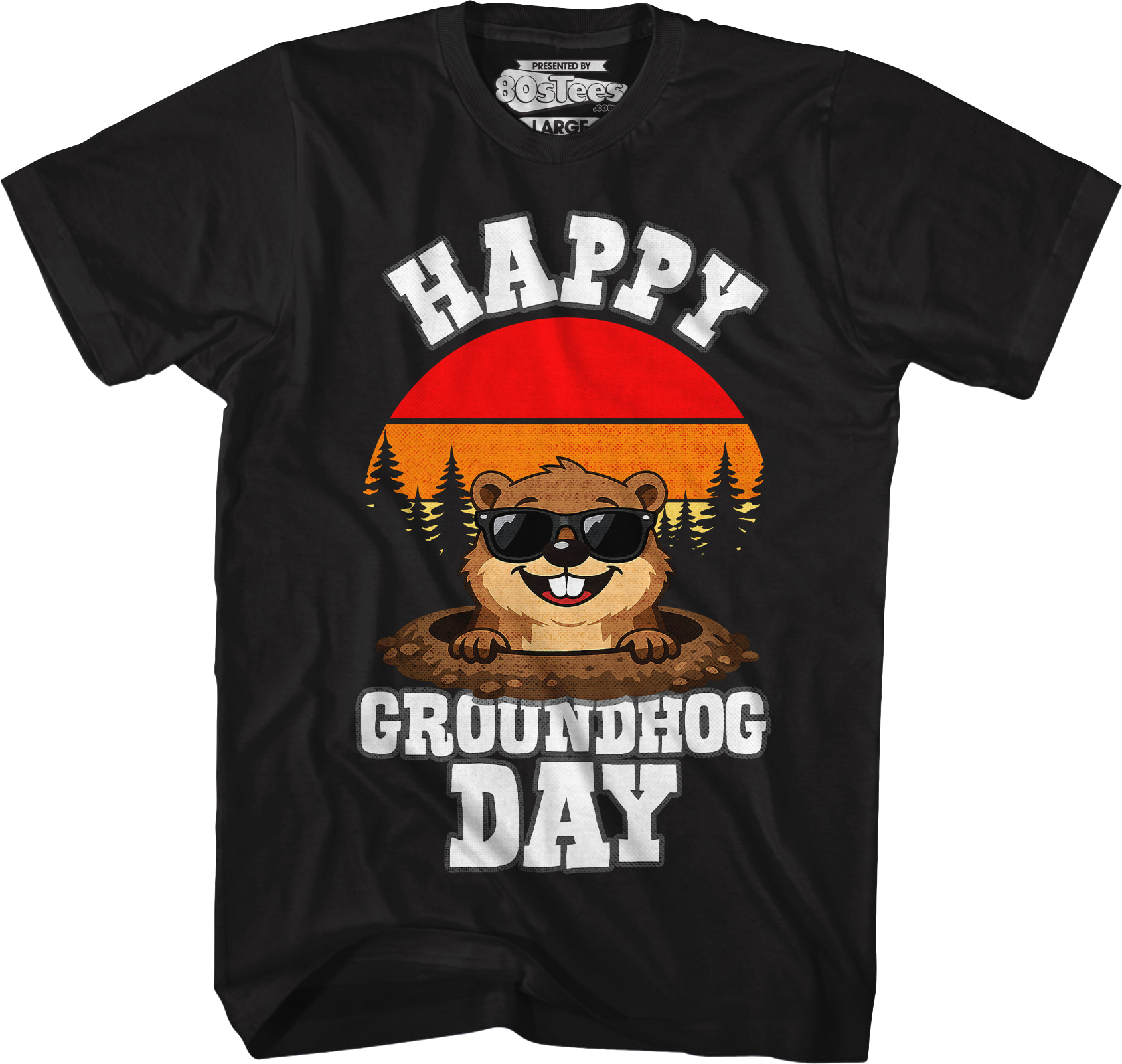 Retro Happy Groundhog Day T-Shirt