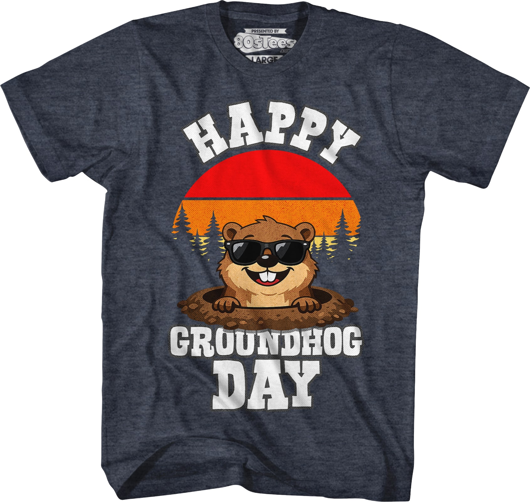 Retro Happy Groundhog Day T-Shirt