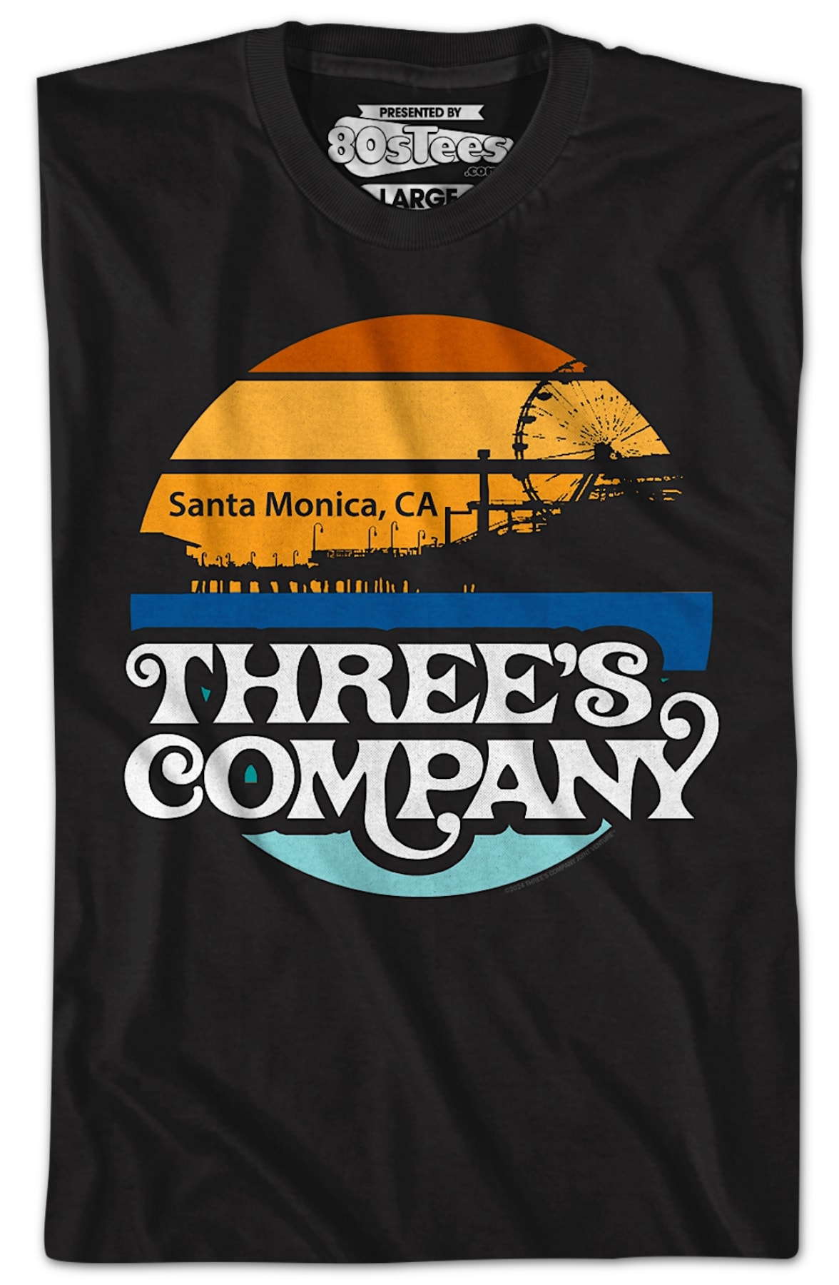 Santa Monica Sunset Three's Company T-Shirt