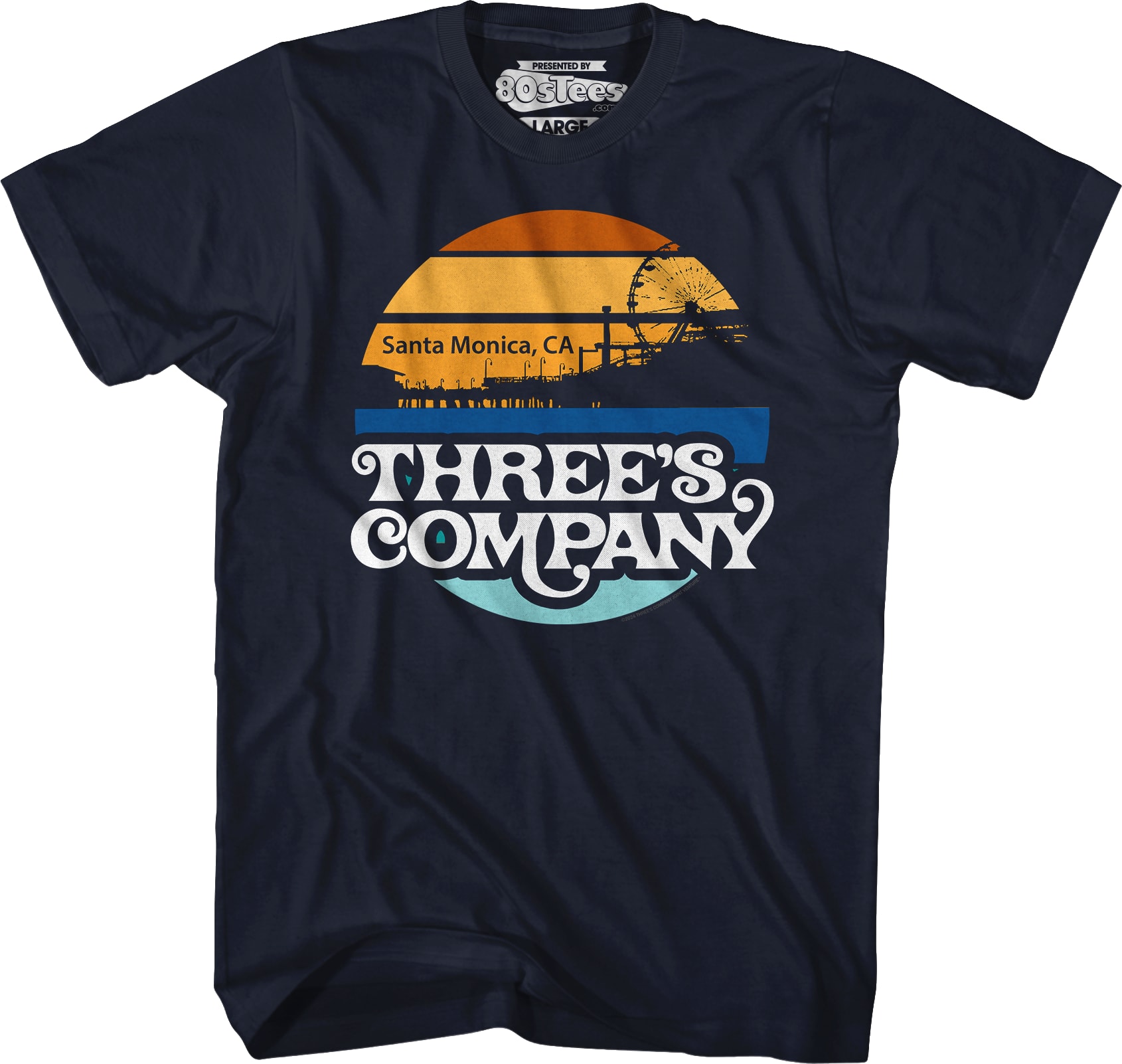 Santa Monica Sunset Three's Company T-Shirt