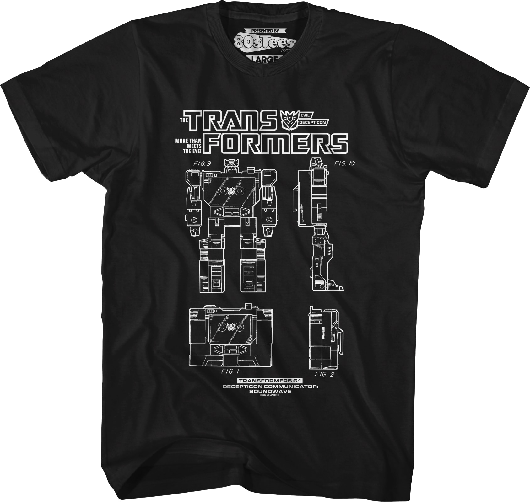 Soundwave Action Figure Patent Transformers T-Shirt