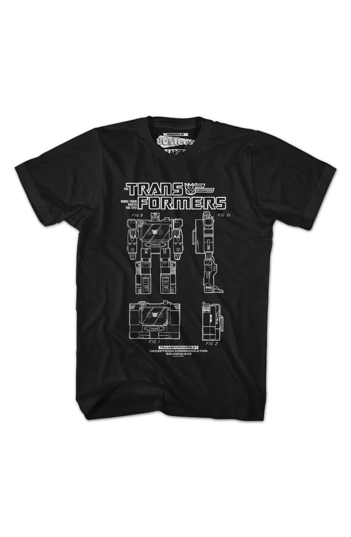 Soundwave Action Figure Patent Transformers T-Shirt Soundwave Action Figure Patent Transformers T-Shirt