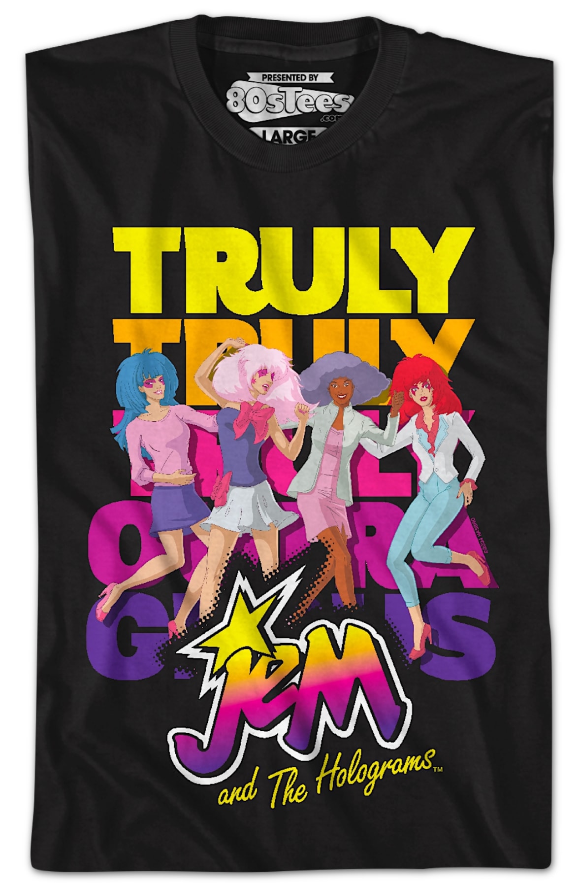 Truly Outrageous Group Pose Jem And The Holograms T-Shirt Truly Outrageous Group Pose Jem And The Holograms T-Shirt
