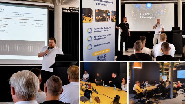 Julian Dietzsch of FDTech giving a talk on AI at tech & trends // KI kompakt at die fabrik chemnitz